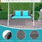 2-Person Patio PE Wicker Hanging Porch Swing Bench Chair with Cushion